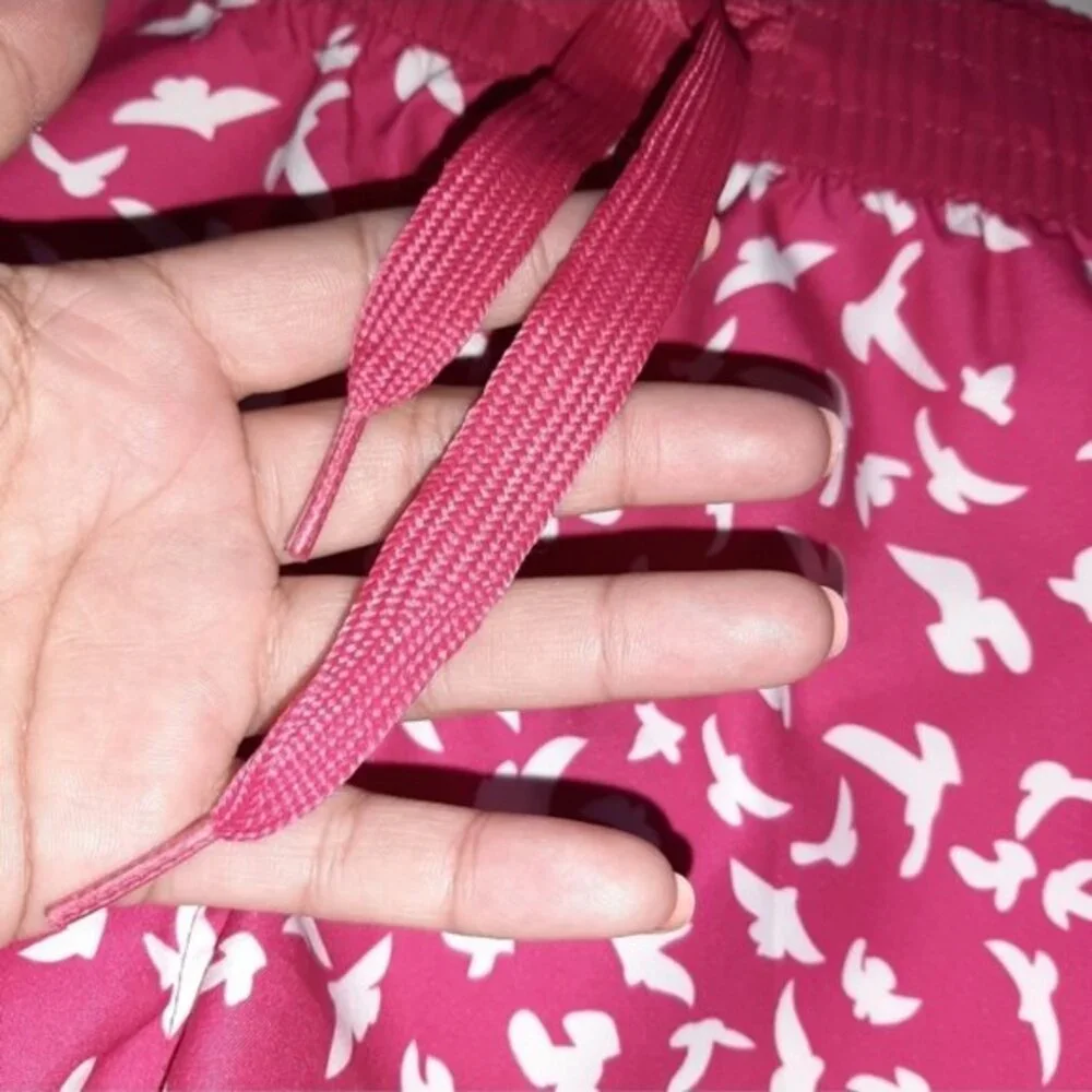 Firefly Swim Shorts Pockets Drawstring Fuchsia & White Seagulls Print Size M - Picture 12 of 13